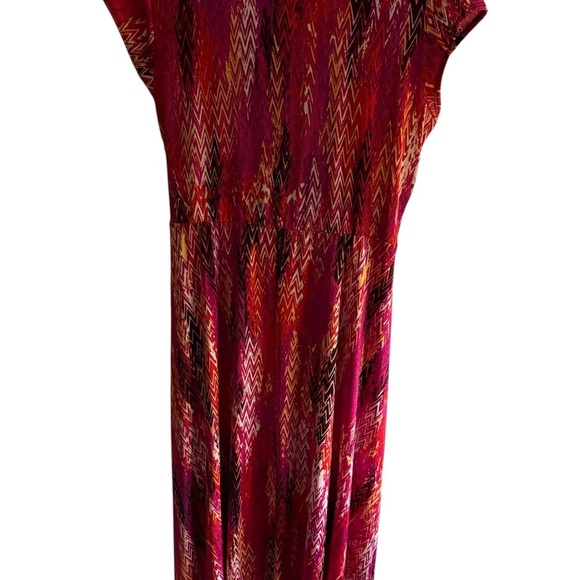 Olivia Matthews Chevron Print Maxi Dress – Size PXL - Picture 2 of 9